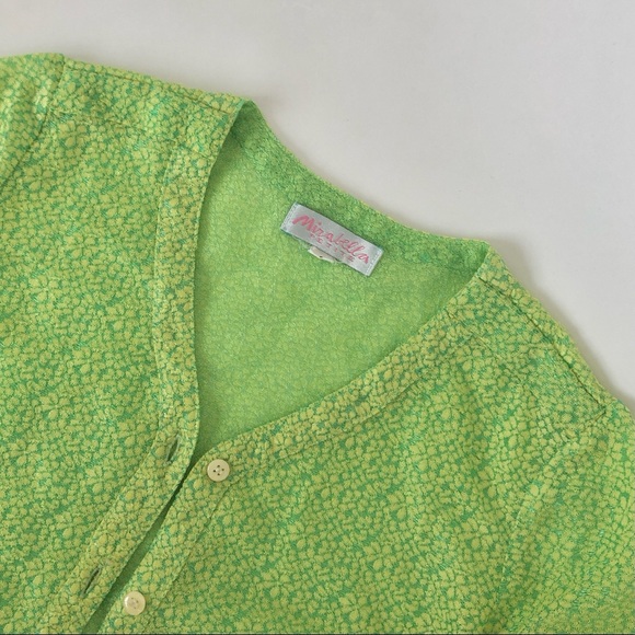 Miralella Green Vintage Button Up - Picture 4 of 5